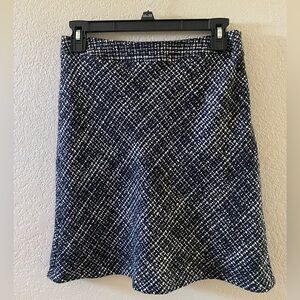Gap Wool Blend Black And White Tweed A-Line Skirt Size 2 y2k